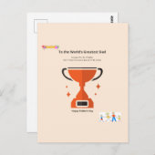 Geweldige papa briefkaart (Voorkant / Achterkant)