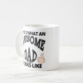 Geweldige papa Dit is hoe een vader eruit ziet Koffiemok (Voorkant links)