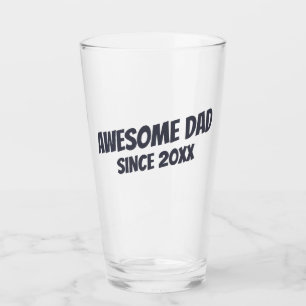 Geweldige papa sinds 20XX Modern eenvoudig bier Glas
