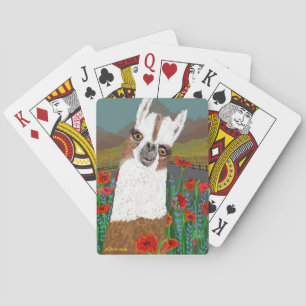 Geweldige papavers en mama Llama Pokerkaarten