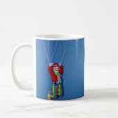 Geweldige Parachutespringende Clown Koffiemok (Links)