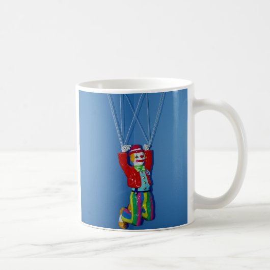 Geweldige Parachutespringende Clown Koffiemok (Rechts)