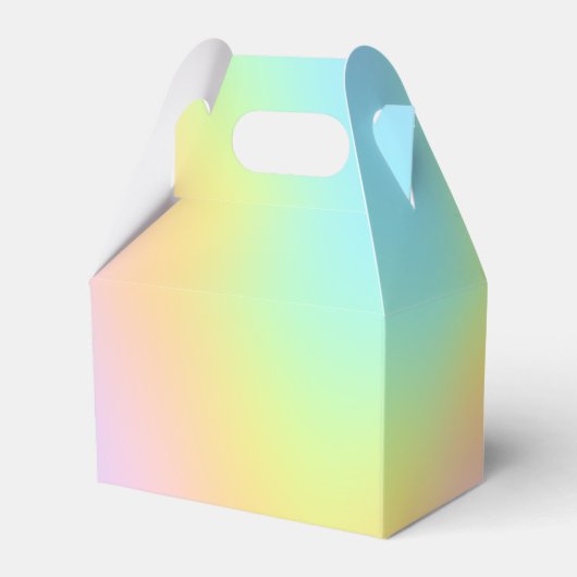 Geweldige pasteelregenboogbruiloft bedankdoosjes (Voorkant Zijde)