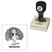 Geweldige Peacock Rubber Stamp Rubberstempel (Gestempeld)