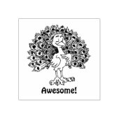 Geweldige Peacock Rubber Stamp Rubberstempel (Afrduk)