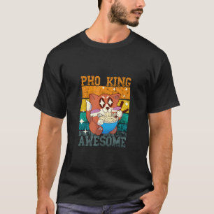 Geweldige Pho Fox  Retro Pho Bowl Vietnamees T-shirt