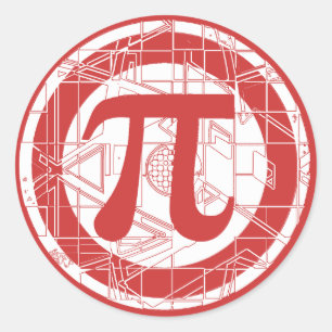 Geweldige Pi-symbool Ronde Sticker