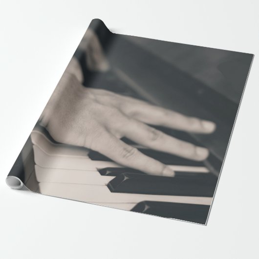 Geweldige piano cadeaupapier (Uitgerold)