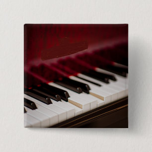 Geweldige Piano-kunstwerk Vierkante Button 5,1 Cm