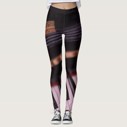Geweldige Pianodesign Leggings (Voorkant)