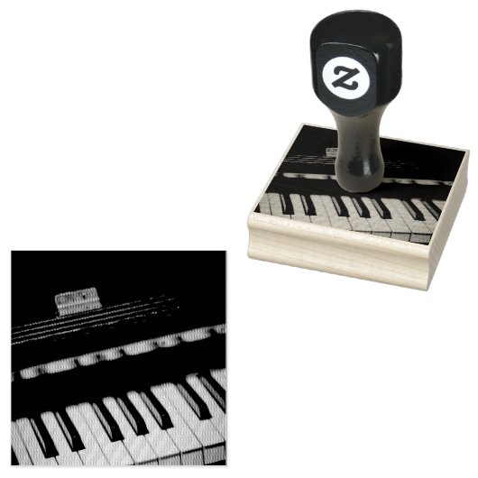 Geweldige Pianodesign Rubberstempel (Gestempeld)