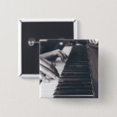 Geweldige Pianodesign Vierkante Button 5,1 Cm (Voorkant /achterkant)