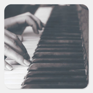 Geweldige Pianodesign Vierkante Sticker