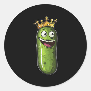 Geweldige Pickle Kingdom kostuum voor Crown Lovers Ronde Sticker