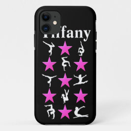 GEWELDIGE PINK STAR GEPERSONALISEERDE GYMNAST IPHO iPhone 11 HOESJE