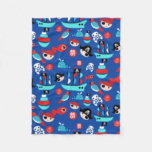 Geweldige piratenpatroon fleece deken (Voorkant)