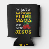 GEWELDIGE PLANT MAMA LOVES JESUS Monogram Blikjeskoeler (Achterkant)