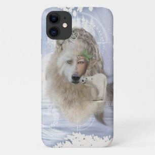Geweldige polarwolf met fee, iPhone 11 hoesje
