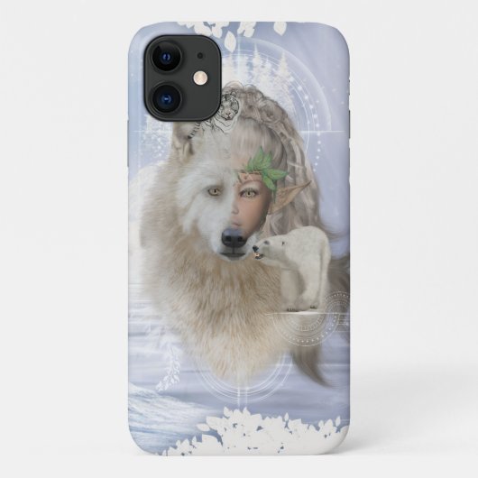 Geweldige polarwolf met fee, Case-Mate iPhone case (Achterkant)