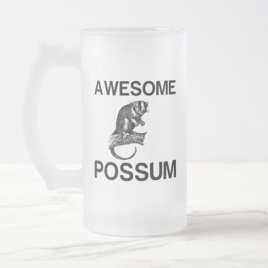 GEWELDIGE POSSUM MATGLAS BIERPUL (Links)