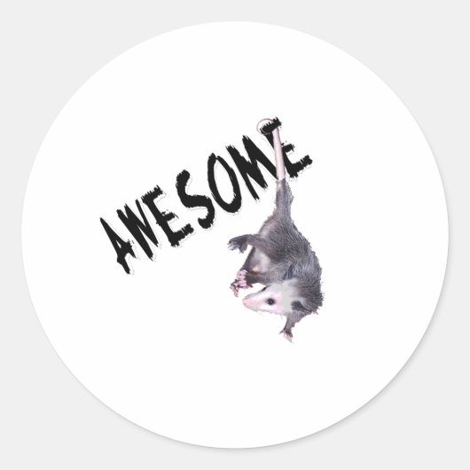 Geweldige possum ronde sticker (Voorkant)