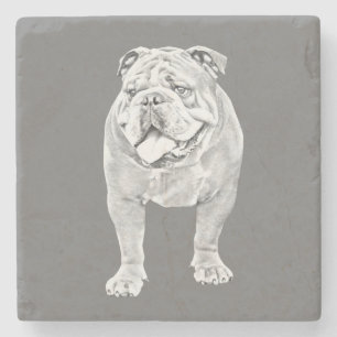 Geweldige Potlood Bulldog Marmer/Stone Onderzetter
