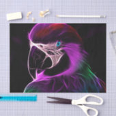 Geweldige pruimengloeipapegaai tissuepapier (Craft)