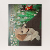 Geweldige puppy, Daisies en Hummingbird Legpuzzel (Verticaal)