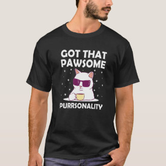 Geweldige Purrsoonlijkheid Kattenliefhebber Motive T-shirt