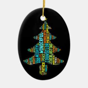 Geweldige raadsman Mighty God Prince of Peace Keramisch Ornament