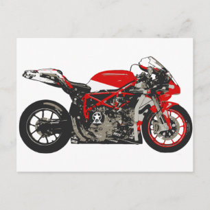 Geweldige Red Racing Motorcycle Briefkaart