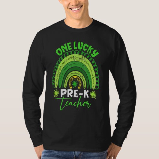 Geweldige regenboog St Patricku2019s Day Love Pre- T-shirt (Voorkant)