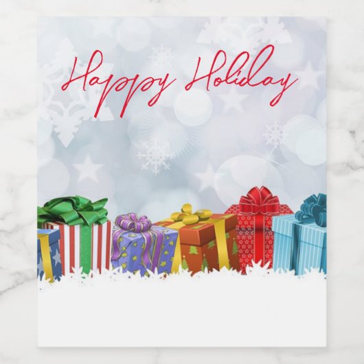 Geweldige, regenboogkerstcadeautjes wijn etiket (Enkel label)