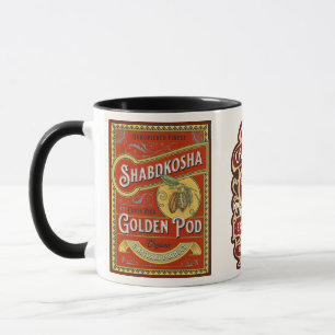 Geweldige retro kunst Shadbkosha en Cocoa Brown Mok