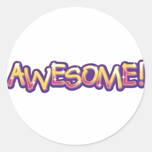 Geweldige! Ronde Sticker (Voorkant)
