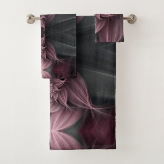 Geweldige Roos Flower Fractal Bad Handdoek (Insitu)