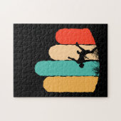 Geweldige rotsklimmer van de Retrobergbeklimmer Legpuzzel (Horizontaal)