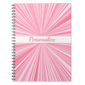 Geweldige Roze Abstract personaliseer het Notitieb Notitieboek (Voorkant)