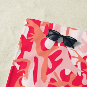 Geweldige roze camouflage Patroon Strandlaken