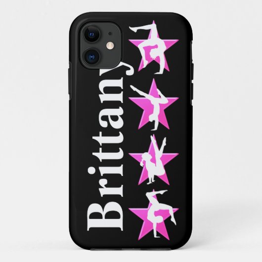 GEWELDIGE ROZE GEPERSONALISEERDE GYMNASTIEK IPHONE Case-Mate iPhone CASE (Achterkant)