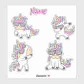 Geweldige-roze klinknagels sticker (Vel)