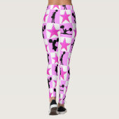 GEWELDIGE ROZE STER CHEERLEADERS LEGGINGS (Achterkant)