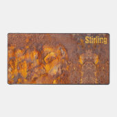 Geweldige Rusty Iron Aangepaste naam Bureaumat (Voorkant)