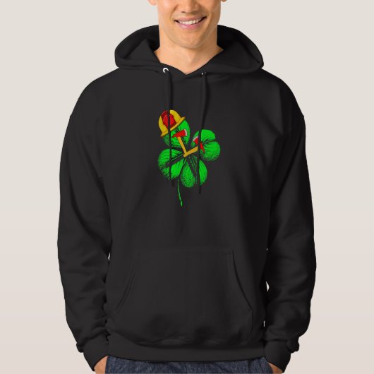 Geweldige Saint Patrick S Day Firefighter Shamrock Hoodie (Voorkant)