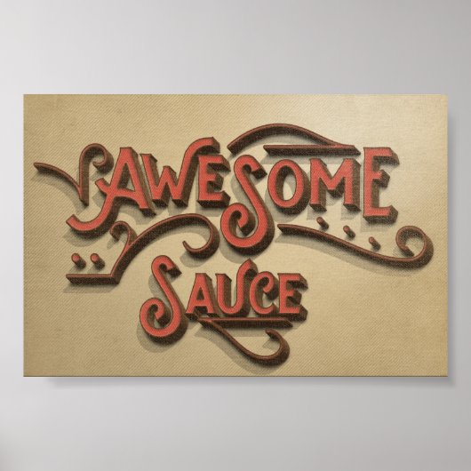 Geweldige Sauce Rustic-look Poster (Voorkant)