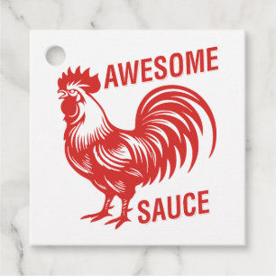 Geweldige saus Haan Grappig Bedankjes Labels