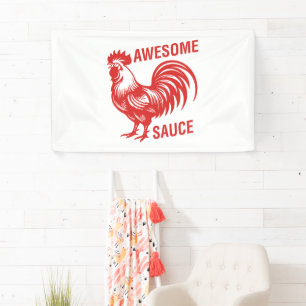 Geweldige saus Haan Grappig Spandoek