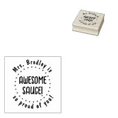 Geweldige saus leraar gepersonaliseerd 	rubberstempel (Gestempeld)