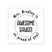Geweldige saus leraar gepersonaliseerd 	rubberstempel (Afrduk)