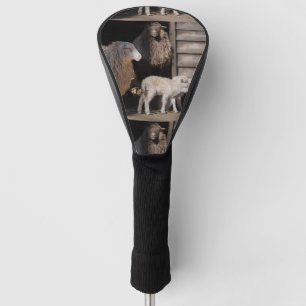 Geweldige schapen met foto van lammeren golfheadcover